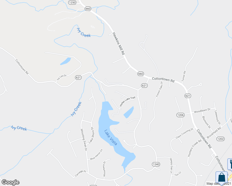 map of restaurants, bars, coffee shops, grocery stores, and more near 262 Walnut Ridge Drive in Forest