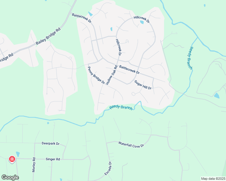 map of restaurants, bars, coffee shops, grocery stores, and more near 9100 Penny Bridge Place in Midlothian