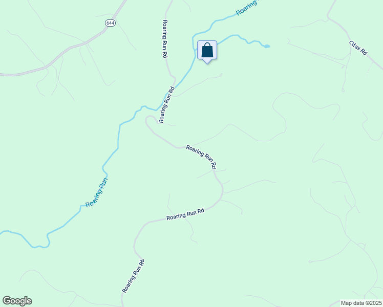 map of restaurants, bars, coffee shops, grocery stores, and more near 3660 Roaring Run Road in Goode