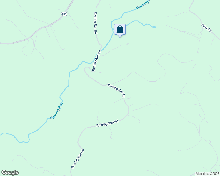 map of restaurants, bars, coffee shops, grocery stores, and more near 3660 Roaring Run Road in Goode