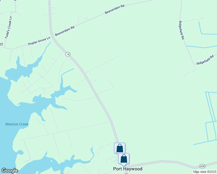 map of restaurants, bars, coffee shops, grocery stores, and more near 115 Fern Hall Lane in Port Haywood