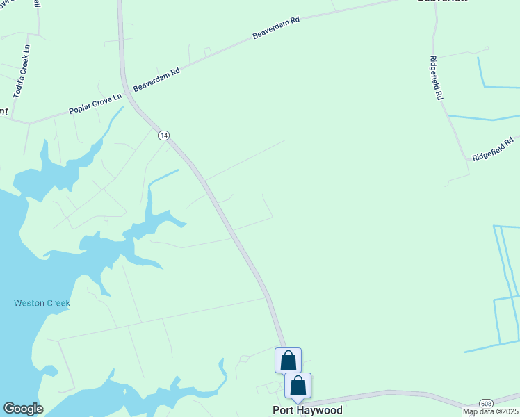 map of restaurants, bars, coffee shops, grocery stores, and more near 115 Fern Hall Lane in Port Haywood