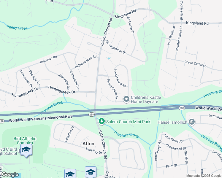 map of restaurants, bars, coffee shops, grocery stores, and more near 8806 Peach Grove Road in Richmond