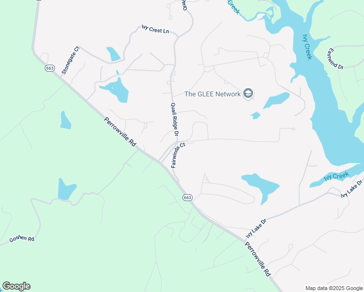 map of restaurants, bars, coffee shops, grocery stores, and more near 202 Fairwinds Court in Forest