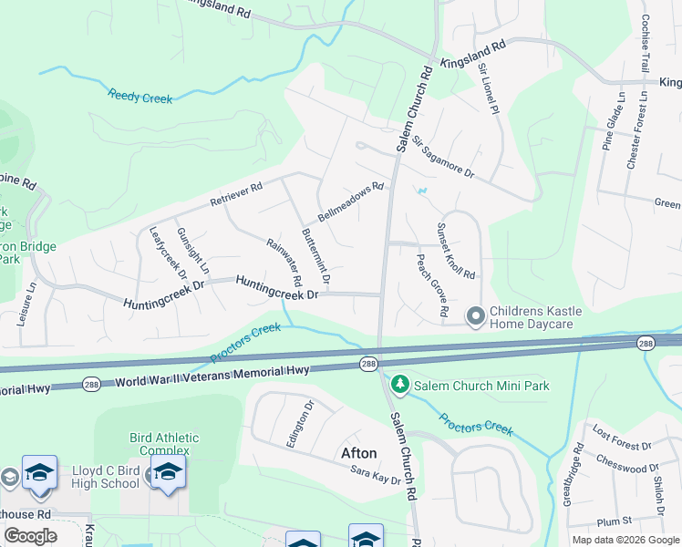 map of restaurants, bars, coffee shops, grocery stores, and more near 5501 Gunshop Lane in Richmond