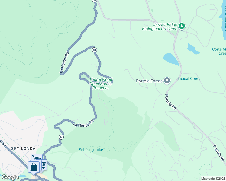 map of restaurants, bars, coffee shops, grocery stores, and more near 835 La Honda Road in Woodside