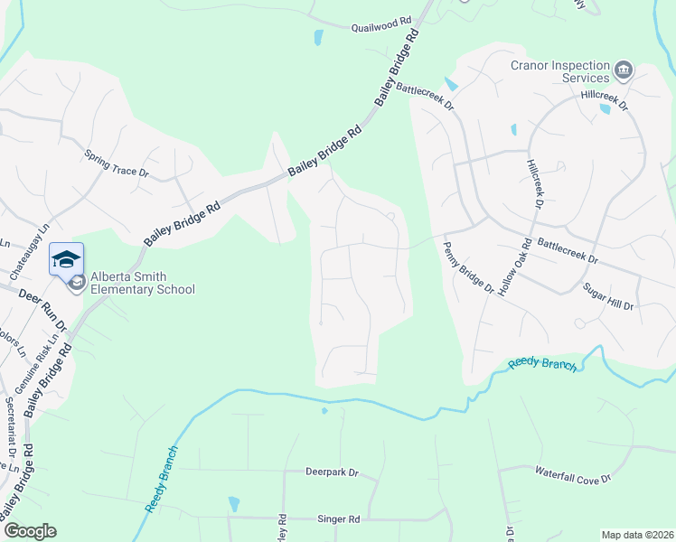 map of restaurants, bars, coffee shops, grocery stores, and more near 13018 Beech Hill Drive in Midlothian