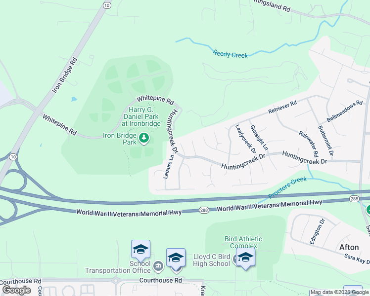 map of restaurants, bars, coffee shops, grocery stores, and more near 8707 Playground Court in Richmond