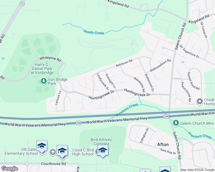 map of restaurants, bars, coffee shops, grocery stores, and more near 8807 Leafycreek Drive in Richmond