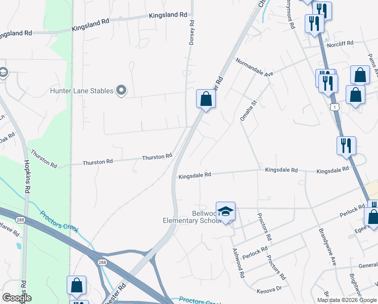 map of restaurants, bars, coffee shops, grocery stores, and more near 9331 Margo Court in Bellwood