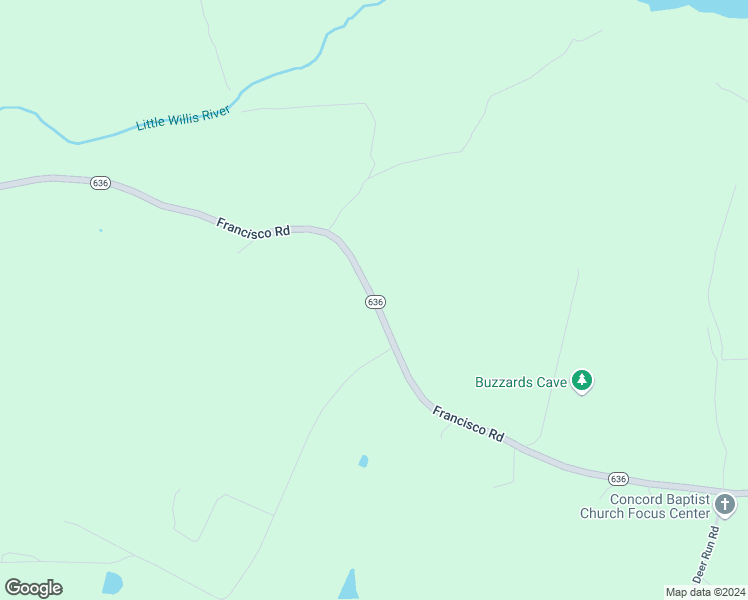 map of restaurants, bars, coffee shops, grocery stores, and more near Francisco Road in Farmville