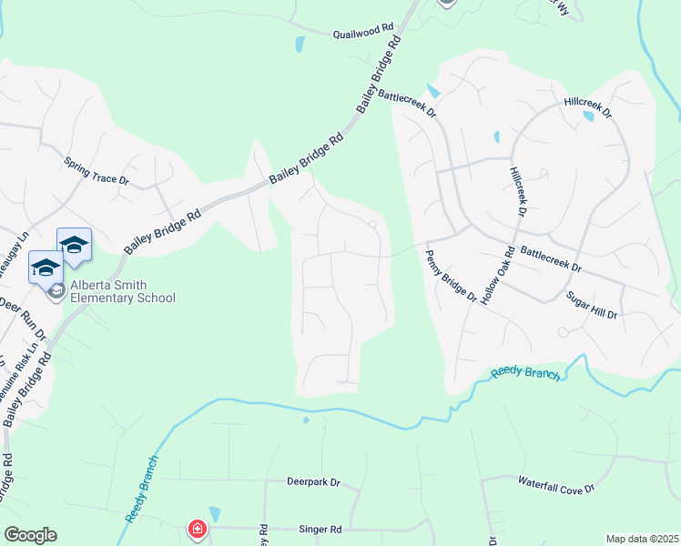 map of restaurants, bars, coffee shops, grocery stores, and more near 13013 Beech Hill Drive in Midlothian