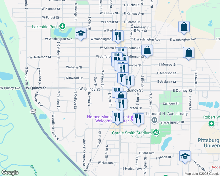 map of restaurants, bars, coffee shops, grocery stores, and more near in Radley