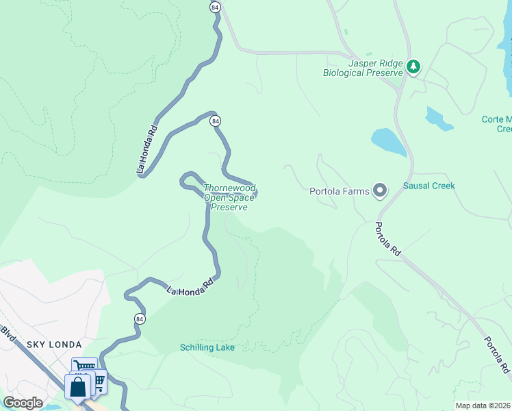 map of restaurants, bars, coffee shops, grocery stores, and more near 835 La Honda Road in Woodside