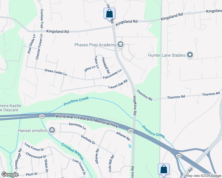 map of restaurants, bars, coffee shops, grocery stores, and more near 4147 Laurel Oak Road in Richmond
