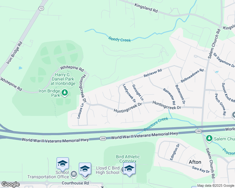 map of restaurants, bars, coffee shops, grocery stores, and more near 8700 Watchhaven Lane in Richmond