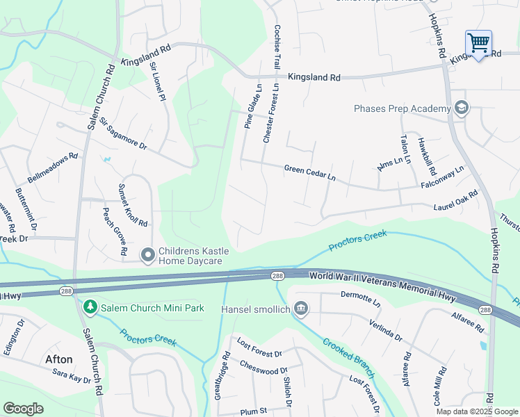 map of restaurants, bars, coffee shops, grocery stores, and more near 4501 Sourwood Lane in Richmond