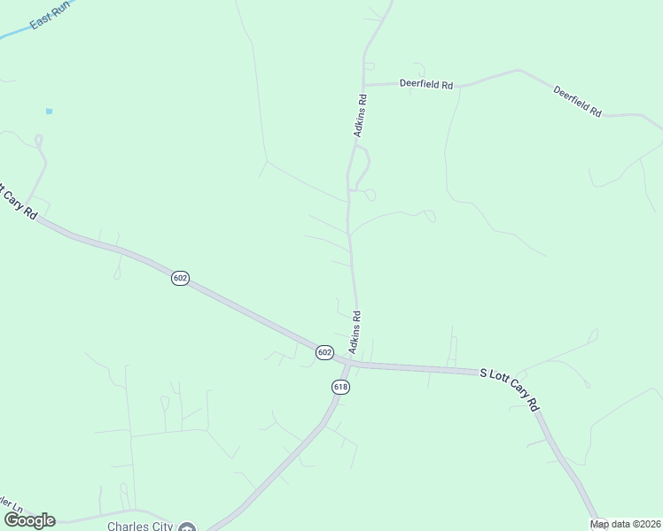 map of restaurants, bars, coffee shops, grocery stores, and more near 6715 Adkins Road in Providence Forge