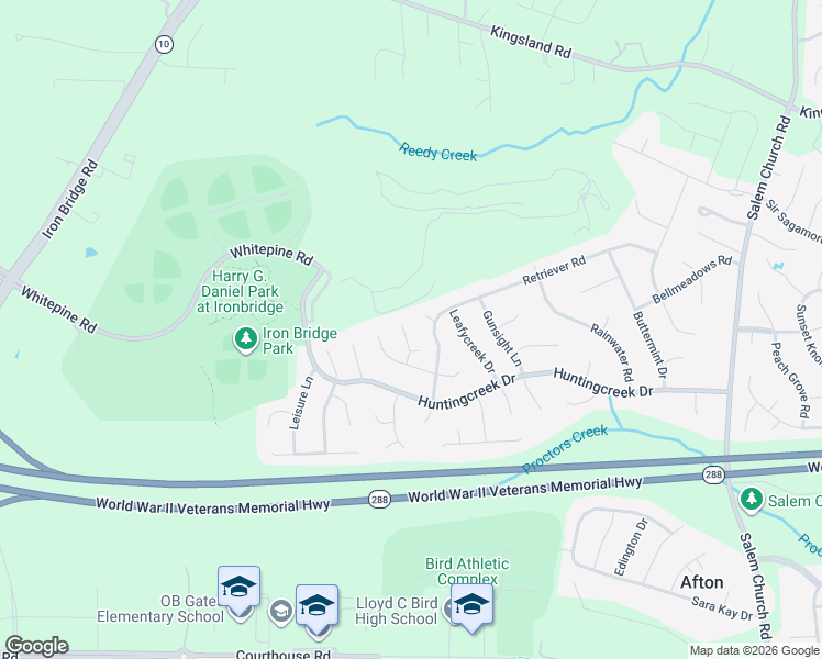 map of restaurants, bars, coffee shops, grocery stores, and more near 6105 Watchhaven Circle in Richmond