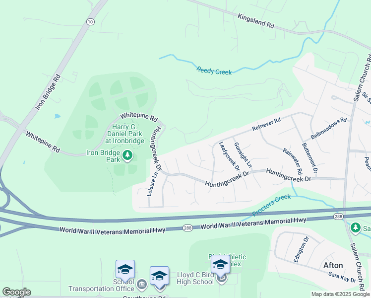 map of restaurants, bars, coffee shops, grocery stores, and more near 6242 Hunterstand Lane in Richmond