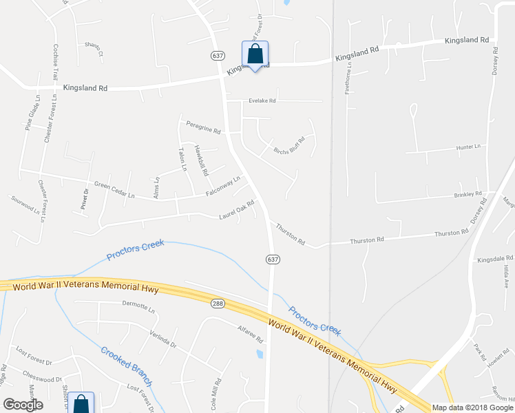 map of restaurants, bars, coffee shops, grocery stores, and more near 9003 Laurel Oak Court in Richmond