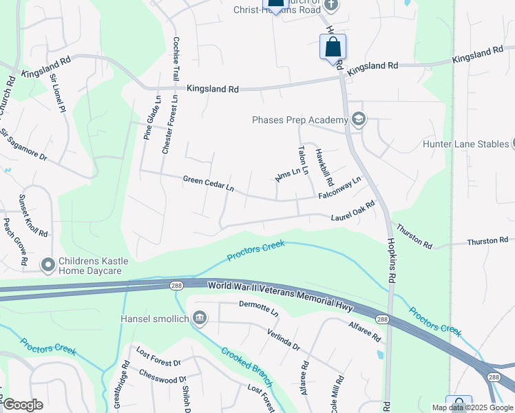 map of restaurants, bars, coffee shops, grocery stores, and more near 4233 Green Cedar Lane in Richmond