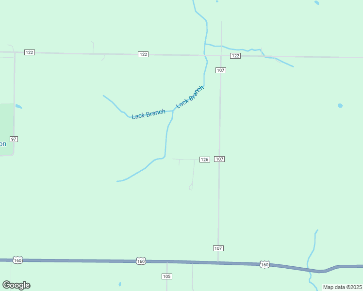 map of restaurants, bars, coffee shops, grocery stores, and more near County Road 107 in Greenfield