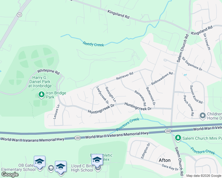 map of restaurants, bars, coffee shops, grocery stores, and more near 8605 Gunsight Lane in Richmond
