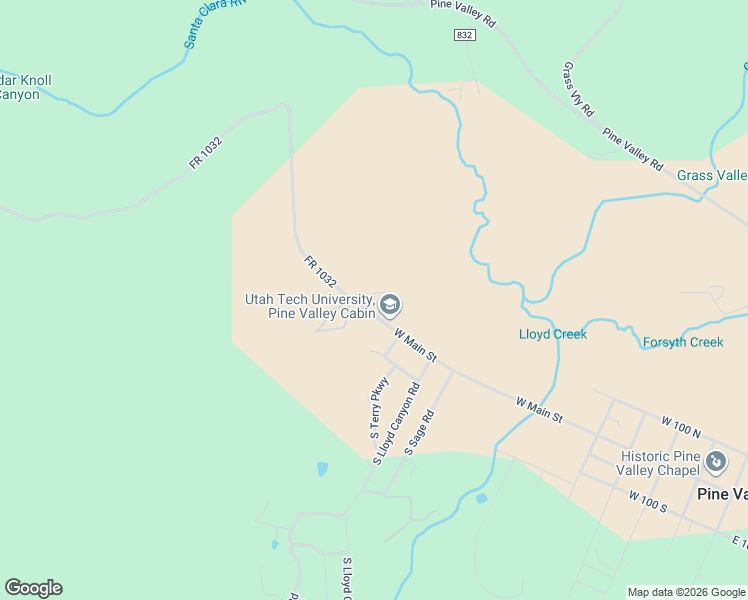 map of restaurants, bars, coffee shops, grocery stores, and more near 38 North Graff Circle in Pine Valley