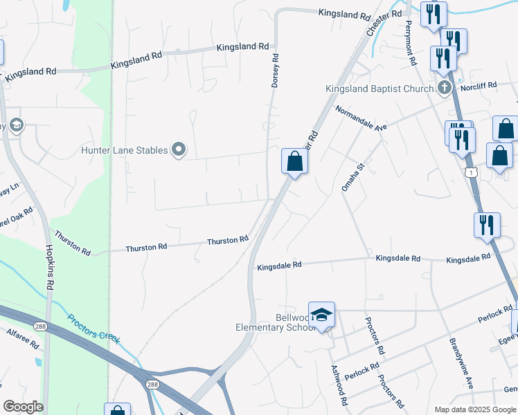 map of restaurants, bars, coffee shops, grocery stores, and more near 3411 Brinkley Road in Richmond