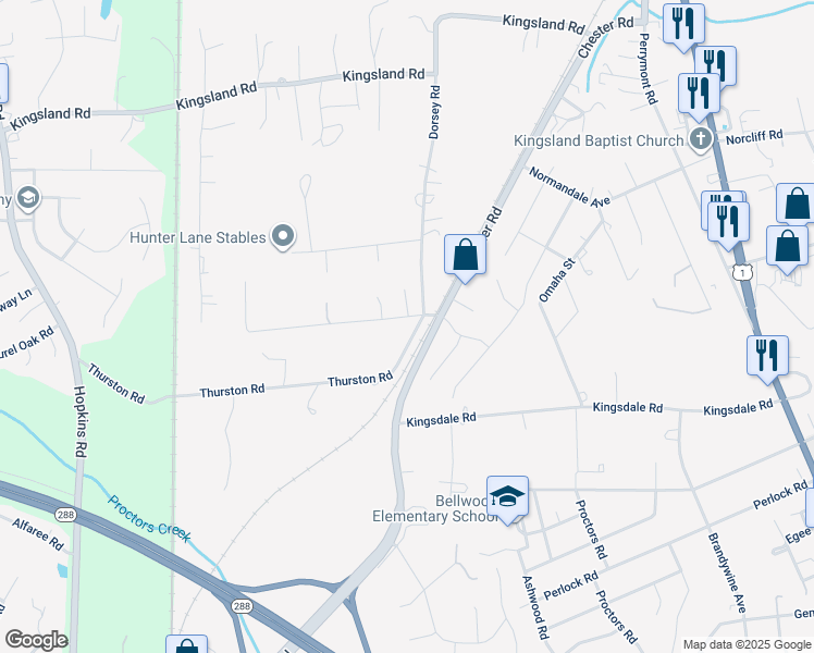 map of restaurants, bars, coffee shops, grocery stores, and more near 3411 Brinkley Road in Richmond