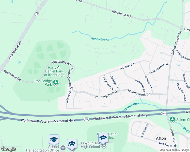 map of restaurants, bars, coffee shops, grocery stores, and more near 6105 Watchhaven Circle in Richmond