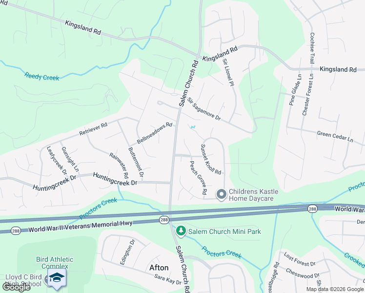 map of restaurants, bars, coffee shops, grocery stores, and more near 8612 Peach Grove Road in Richmond