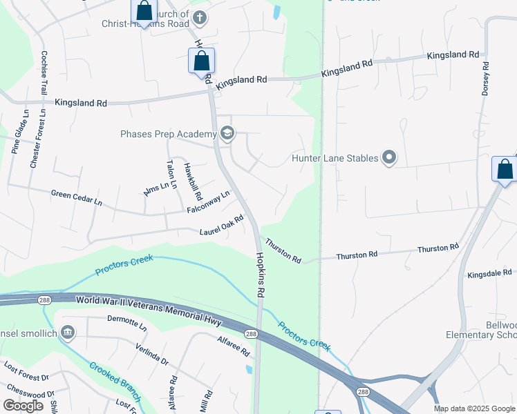 map of restaurants, bars, coffee shops, grocery stores, and more near 9021 Hopkins Road in Richmond