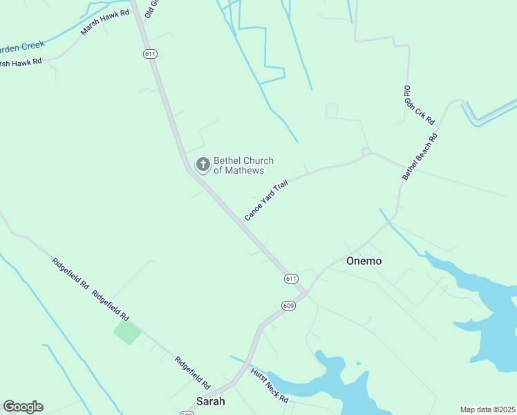 map of restaurants, bars, coffee shops, grocery stores, and more near 86 Canoe Yard Trail in Mathews