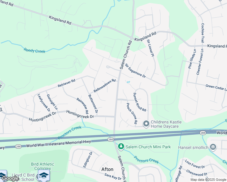 map of restaurants, bars, coffee shops, grocery stores, and more near 8700 Salem Church Road in Richmond