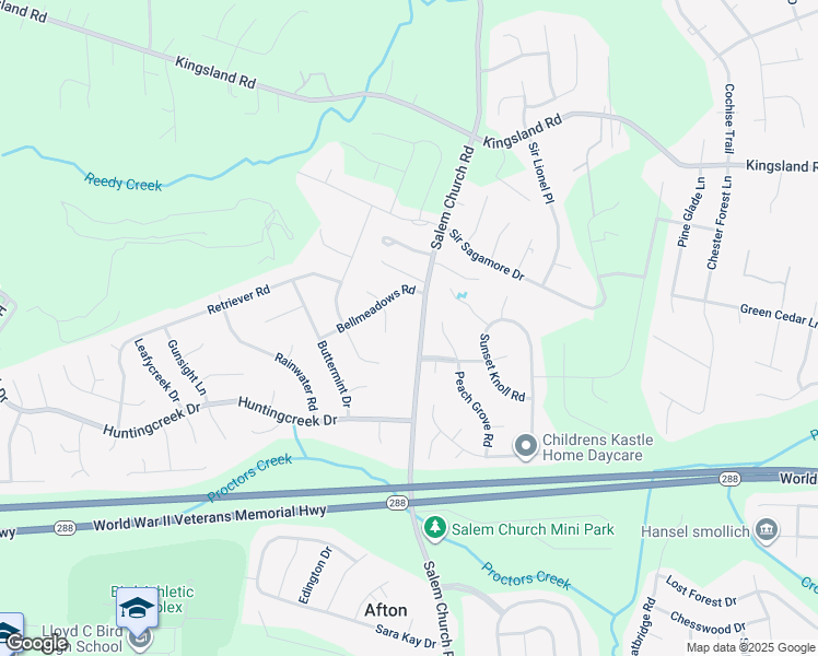map of restaurants, bars, coffee shops, grocery stores, and more near 8700 Salem Church Road in Richmond