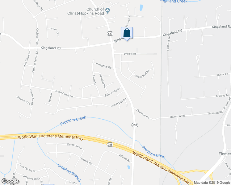 map of restaurants, bars, coffee shops, grocery stores, and more near 4017 Falconway Lane in Richmond