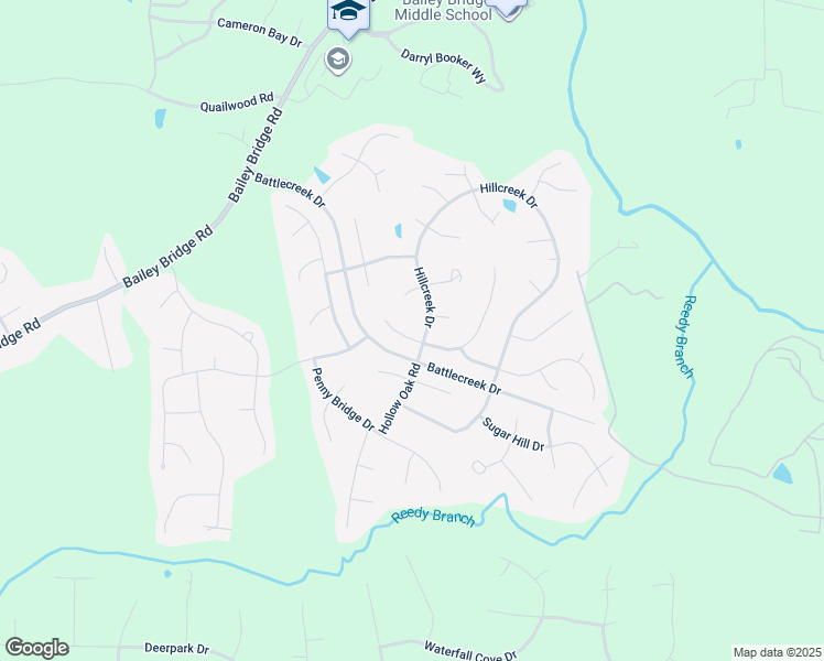 map of restaurants, bars, coffee shops, grocery stores, and more near 12306 Hillcreek Turn in Midlothian