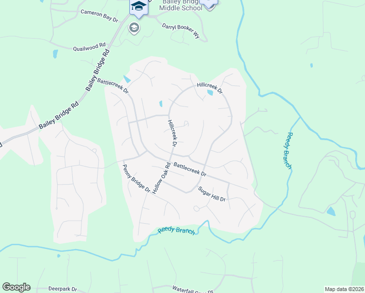 map of restaurants, bars, coffee shops, grocery stores, and more near 12206 Hillcreek Mews in Midlothian
