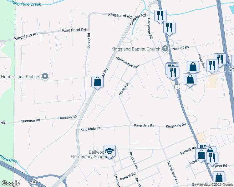 map of restaurants, bars, coffee shops, grocery stores, and more near 9143 Carswell Street in Richmond