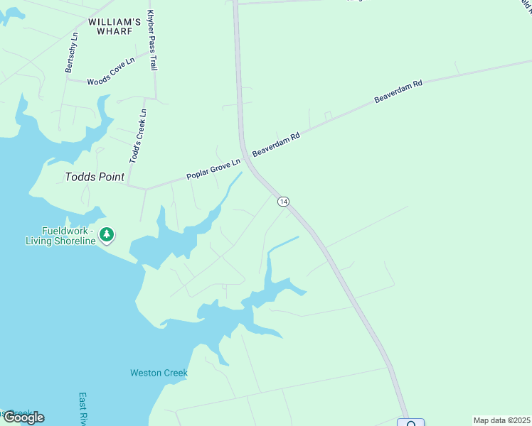 map of restaurants, bars, coffee shops, grocery stores, and more near 51 Weston Hall Road in Port Haywood