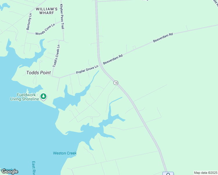 map of restaurants, bars, coffee shops, grocery stores, and more near 51 Weston Hall Road in Port Haywood