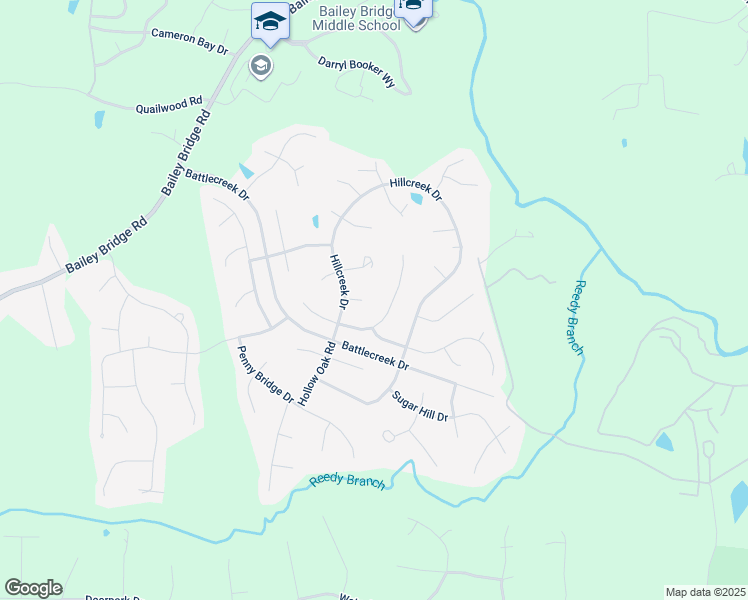 map of restaurants, bars, coffee shops, grocery stores, and more near 12200 Hillcreek Mews in Midlothian