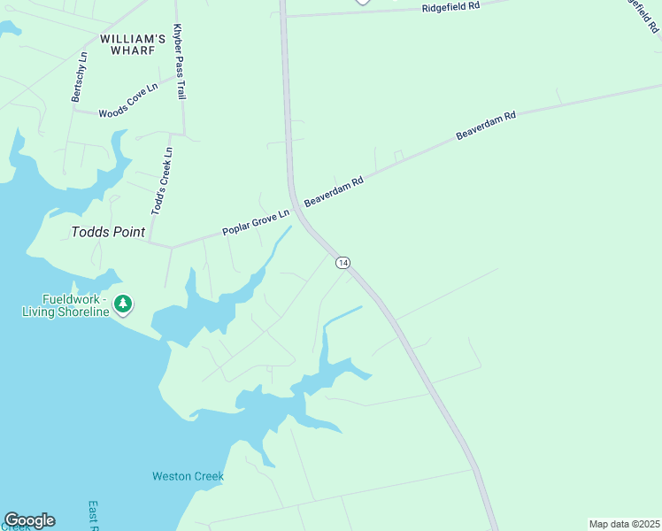 map of restaurants, bars, coffee shops, grocery stores, and more near 27 Weston Hall Road in Port Haywood