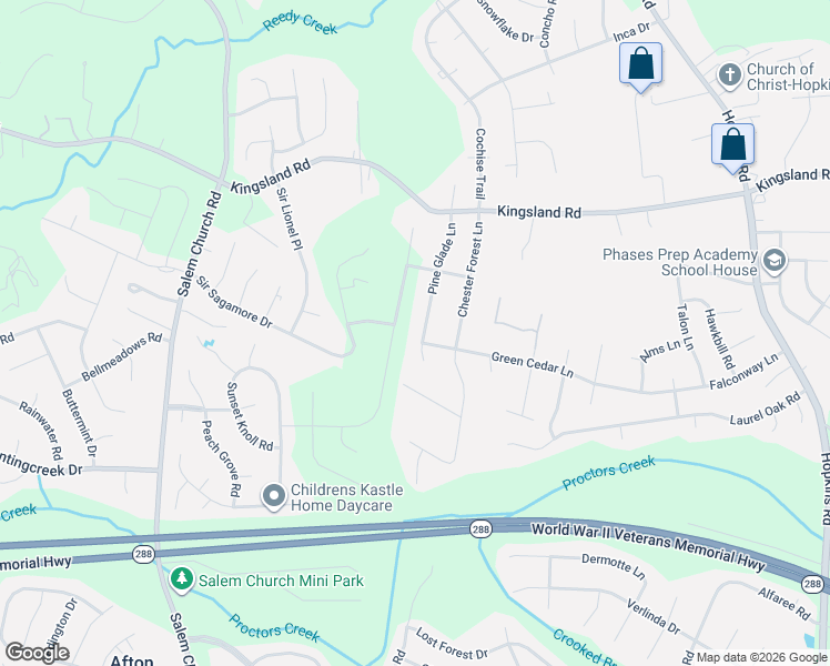 map of restaurants, bars, coffee shops, grocery stores, and more near 8654 Pine Glade Lane in Richmond