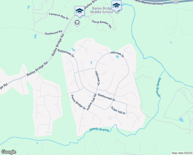 map of restaurants, bars, coffee shops, grocery stores, and more near 8700 Hillcreek Drive in Midlothian