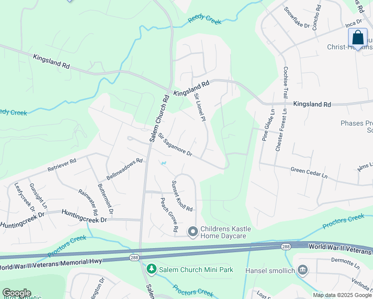 map of restaurants, bars, coffee shops, grocery stores, and more near 8412 Sir Dinnadan Court in Richmond