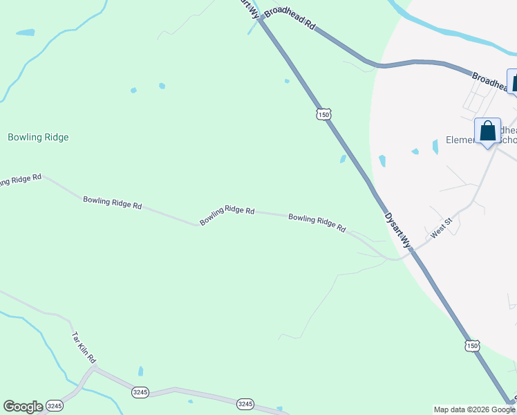 map of restaurants, bars, coffee shops, grocery stores, and more near 1487 Bowling Ridge Road in Brodhead