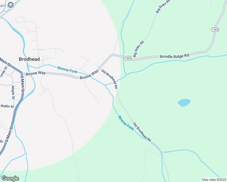 map of restaurants, bars, coffee shops, grocery stores, and more near 4997 Old Brodhead Road in Brodhead